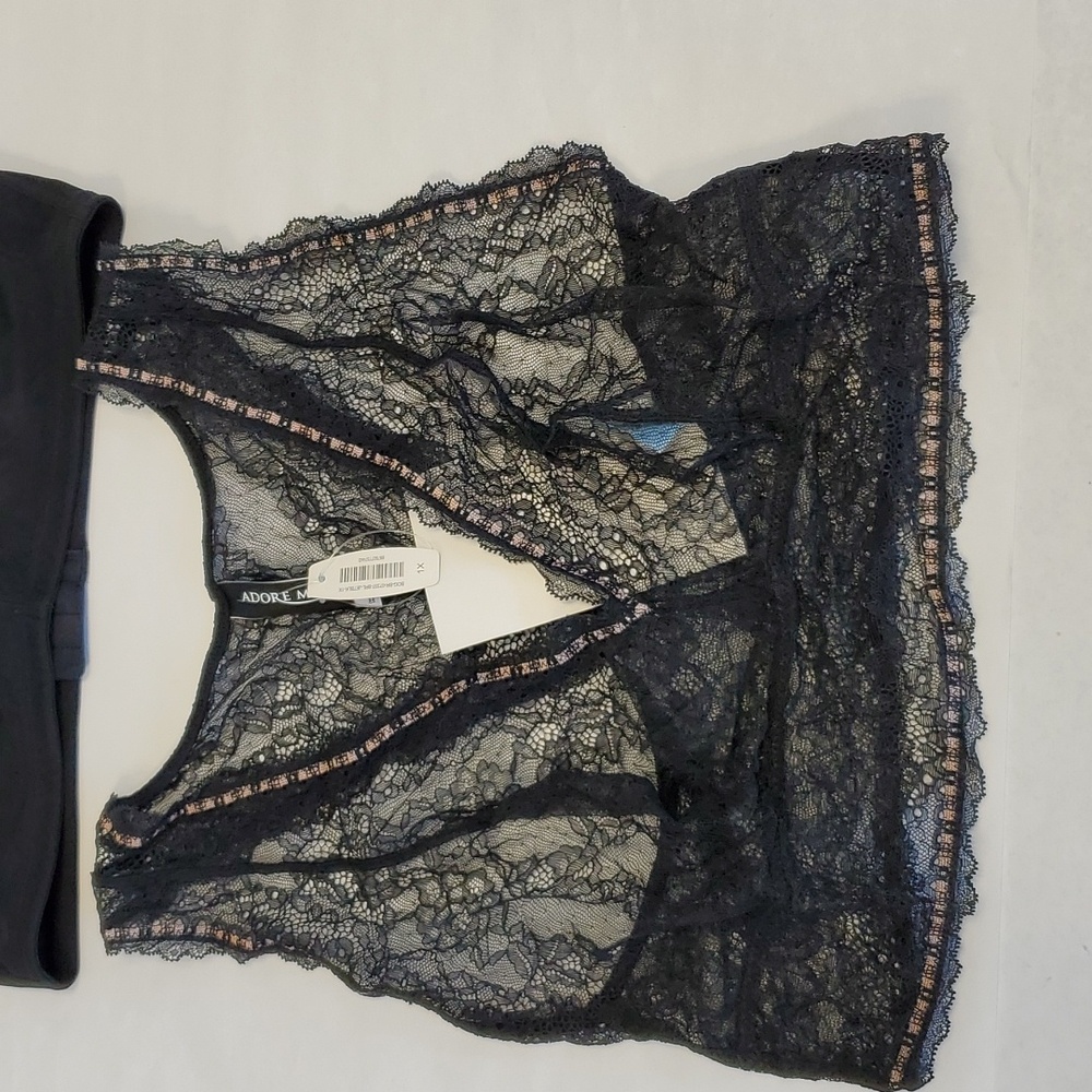 Adore Me Black and Purple Lace Bras - Picture 2 of 7